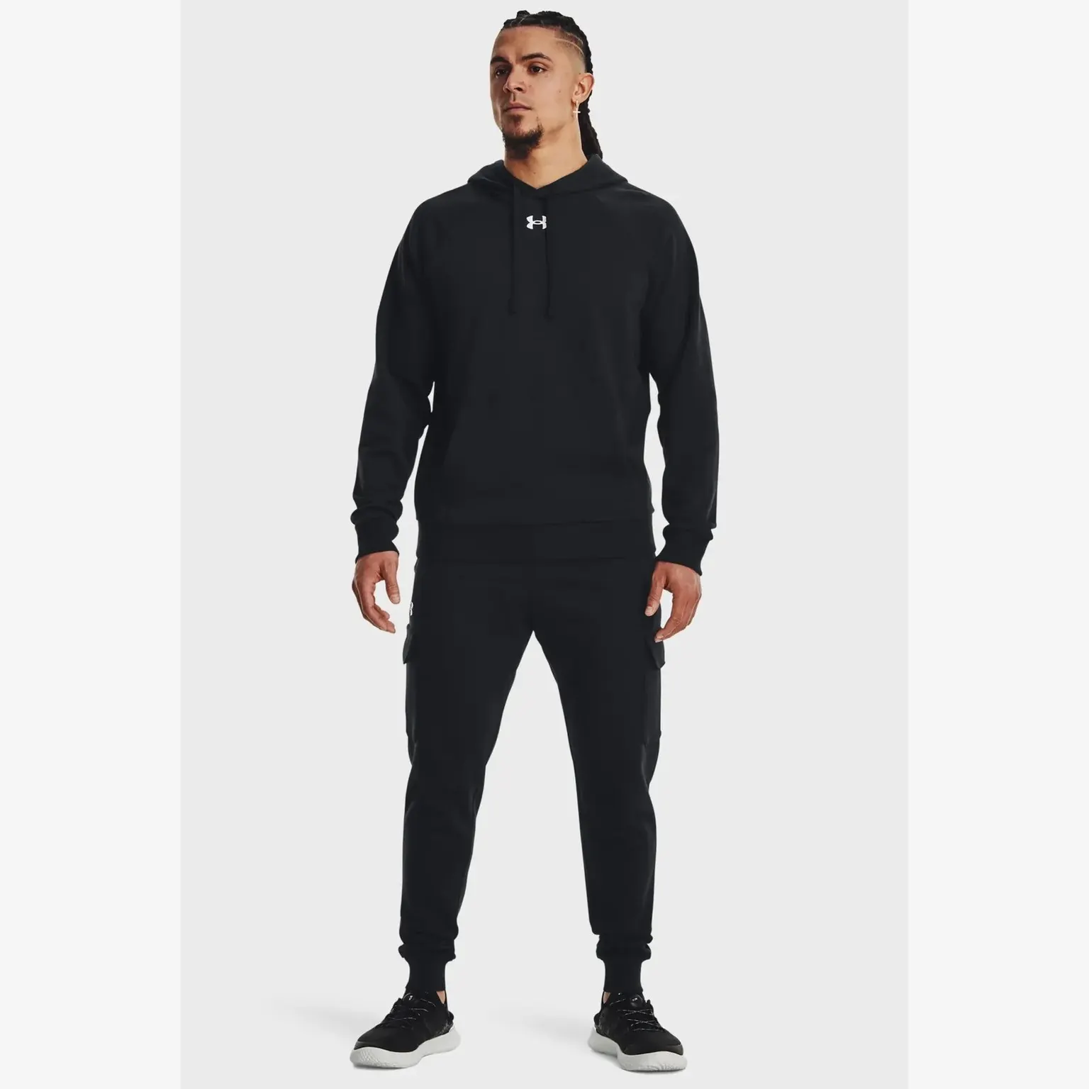 Штани Чоловічі Under Armour Rival Fleece Cargo Jogger Black 1382134-001