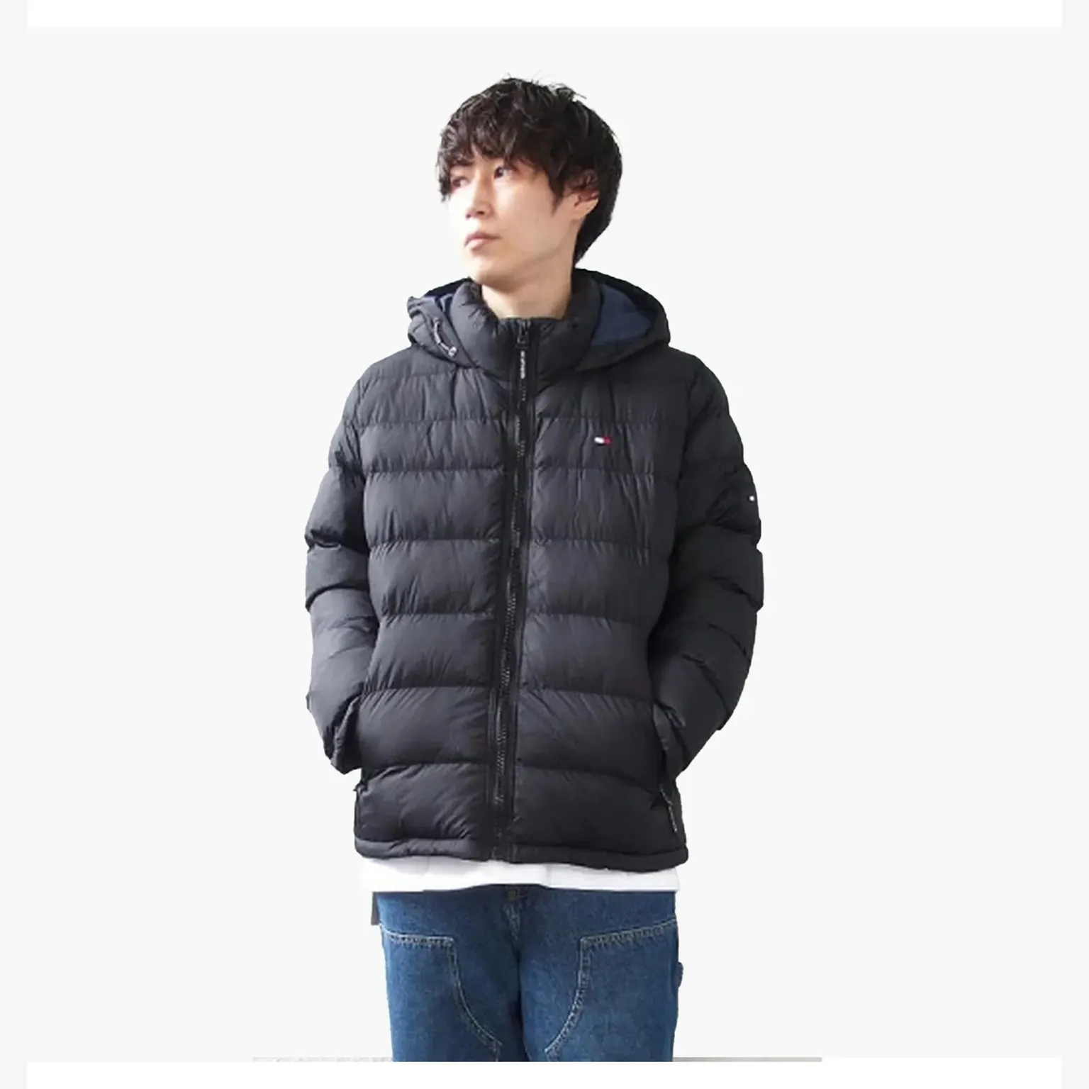 Худи Мужское Tommy Hilfiger Performance Hoody Puffer 158AN508-BLK