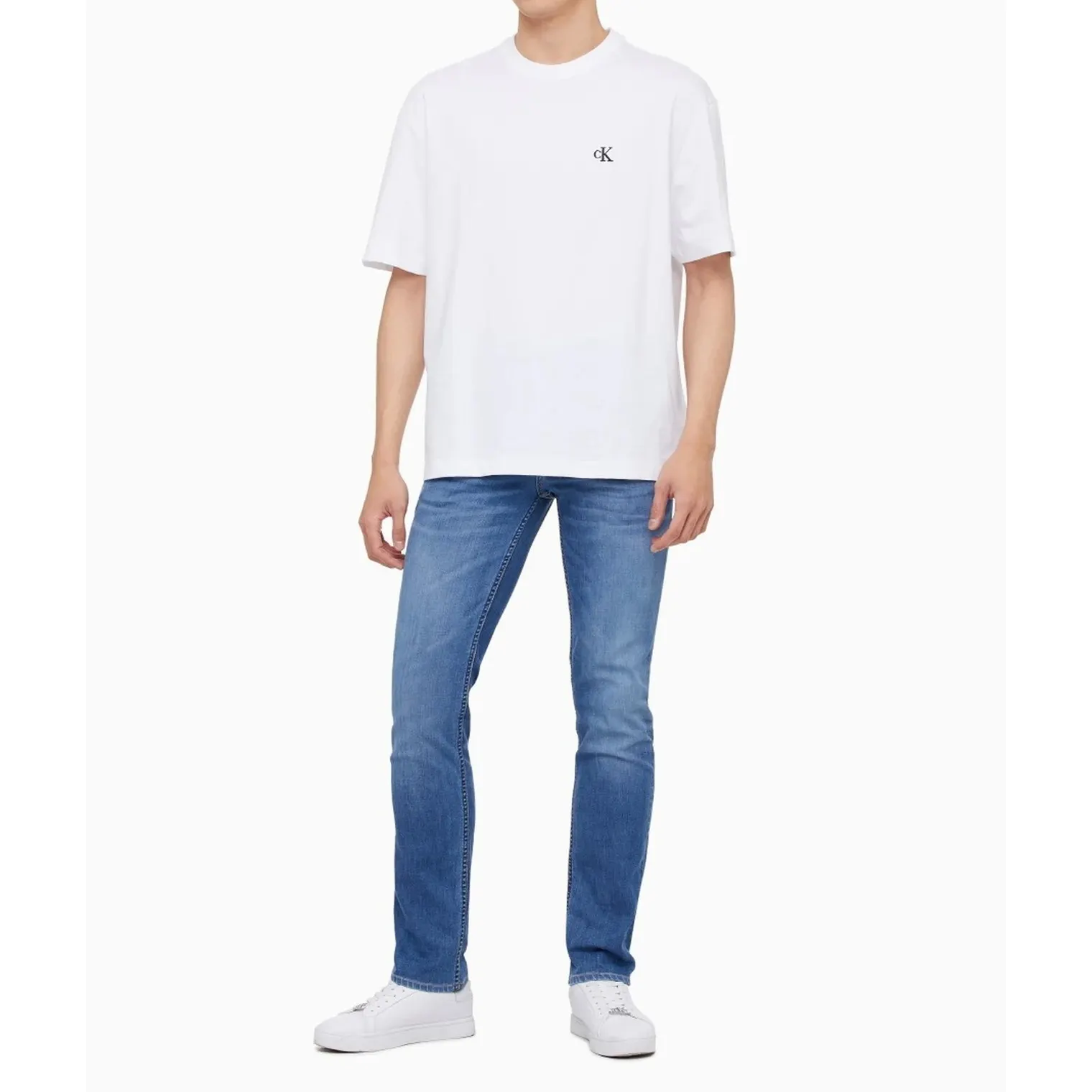 Футболка Чоловіча Calvin Klein Relaxed Fit Archive Logo White 40HM229-110-YAF