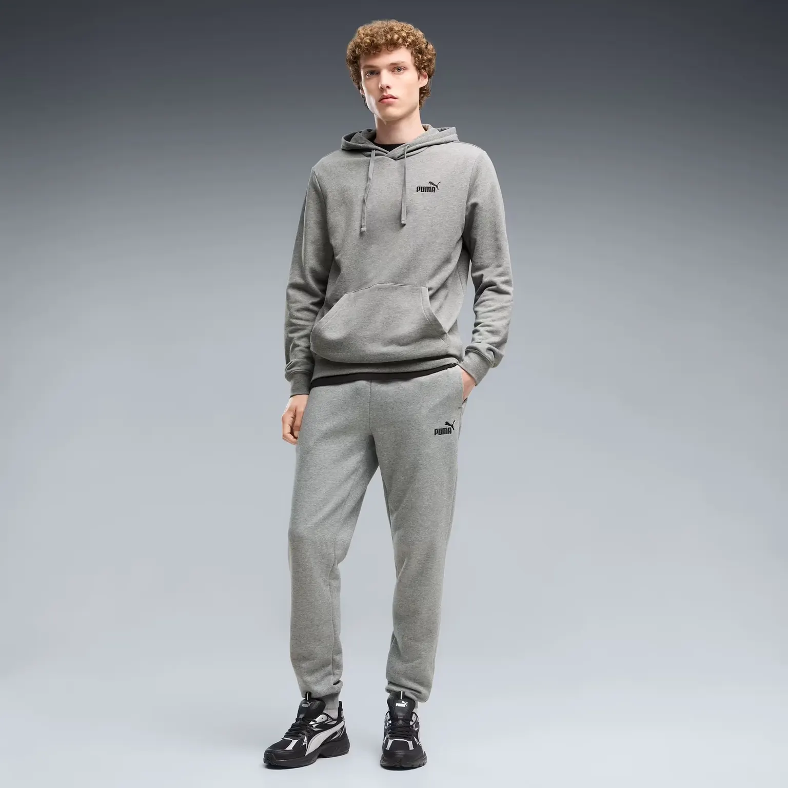Спортивний костюм Чоловічий Puma Essentials Big Logo Grey 846812-03_846820-03