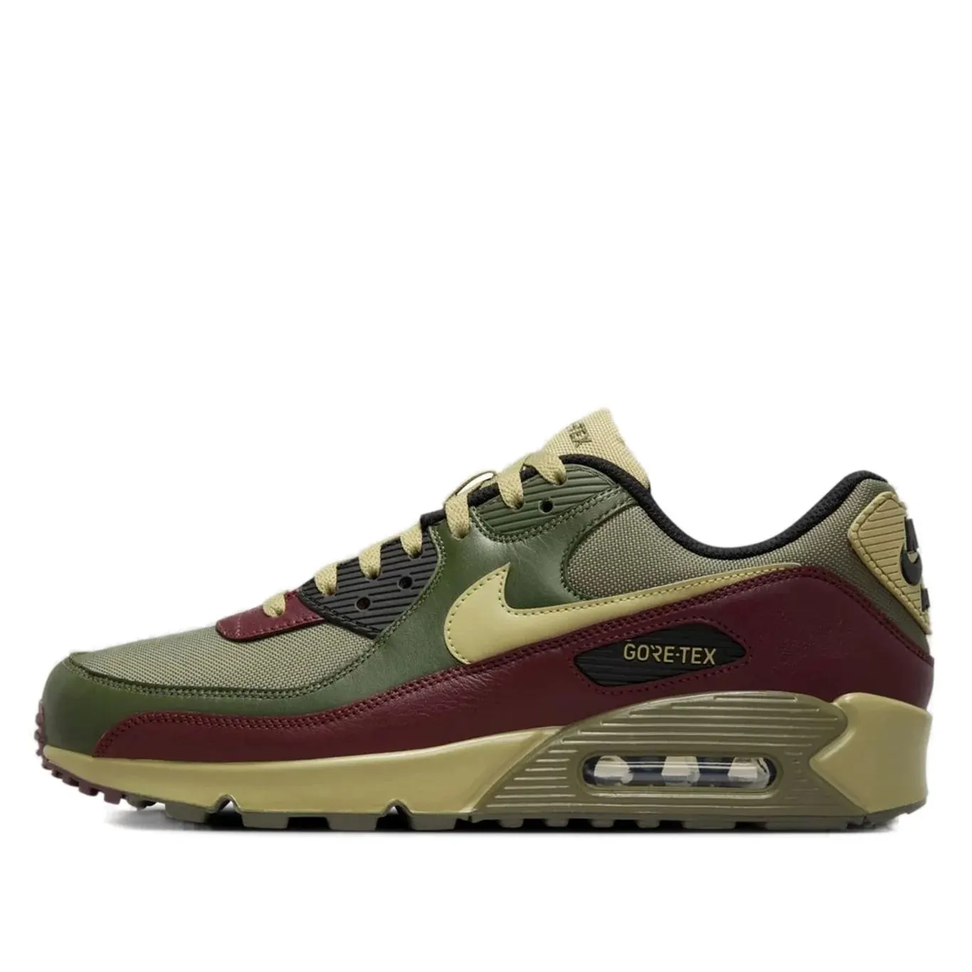 Кросівки Чоловічі Nike Air Max 90 GORE-TEX Medium Olive/Cargo Khaki/Burgundy FD5810-200