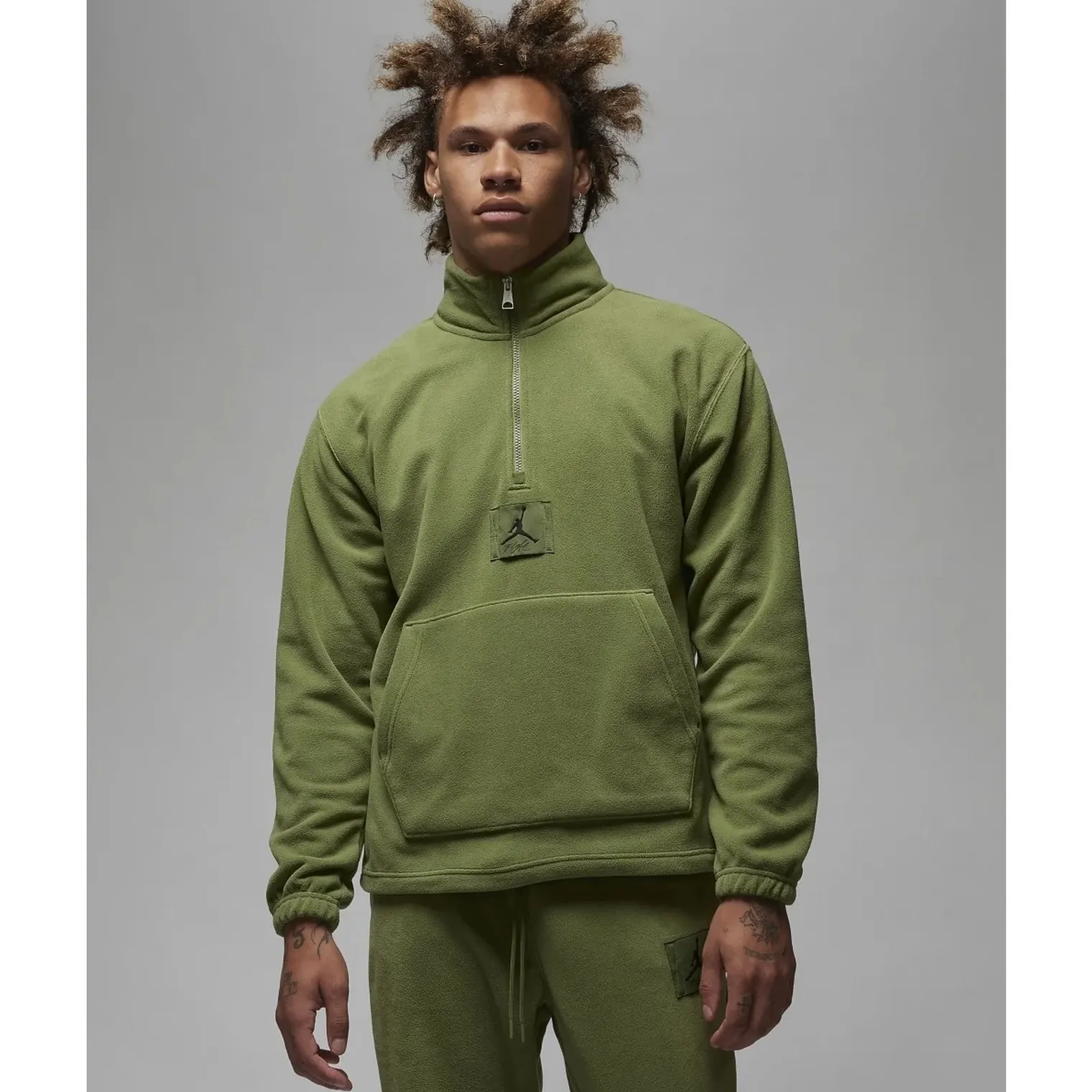 Кофта Мужская Air Jordan Essentials Winterized Fleece Half-Zip Green FD7863-340