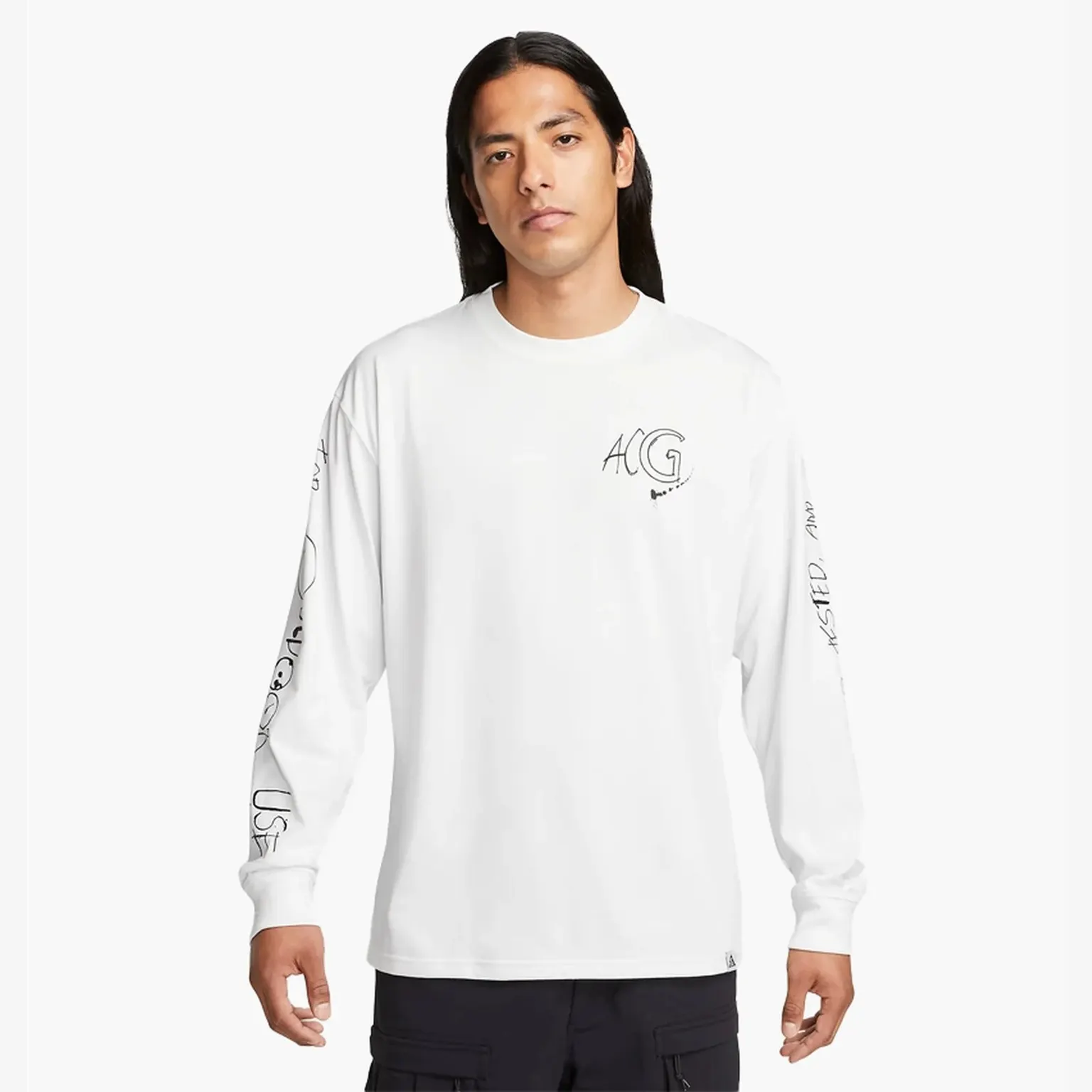 Лонгслів Чоловічий Nike ACG Longsleeve White Grafitti FJ2135-121