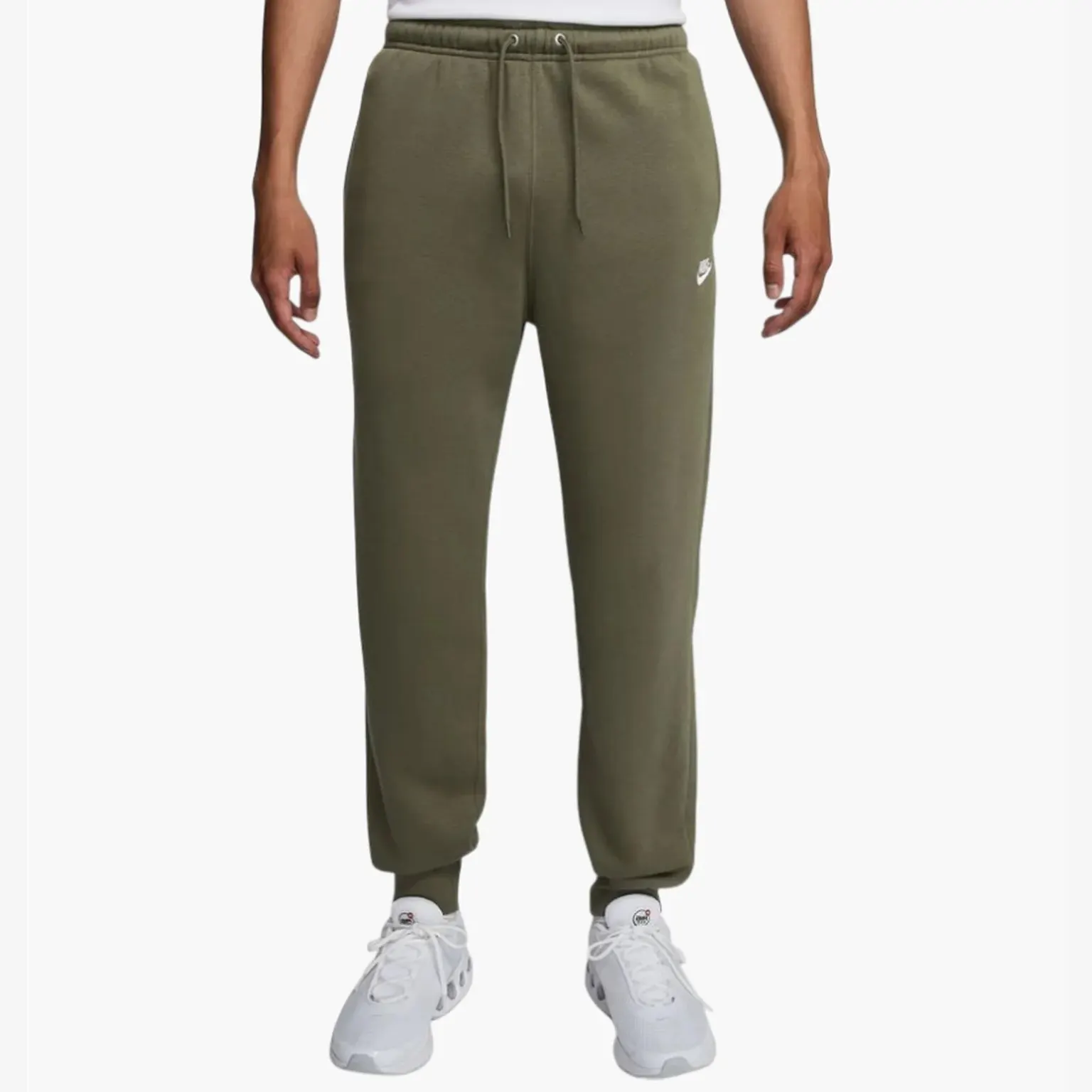 Штани Чоловічі Nike Club Fleece Joggers Medium Olive/White FN3787-222