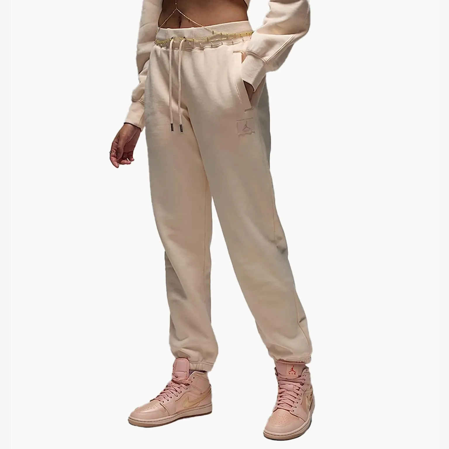 Штаны Женские Jordan Flight Fleece Pants Beige FV7059-838