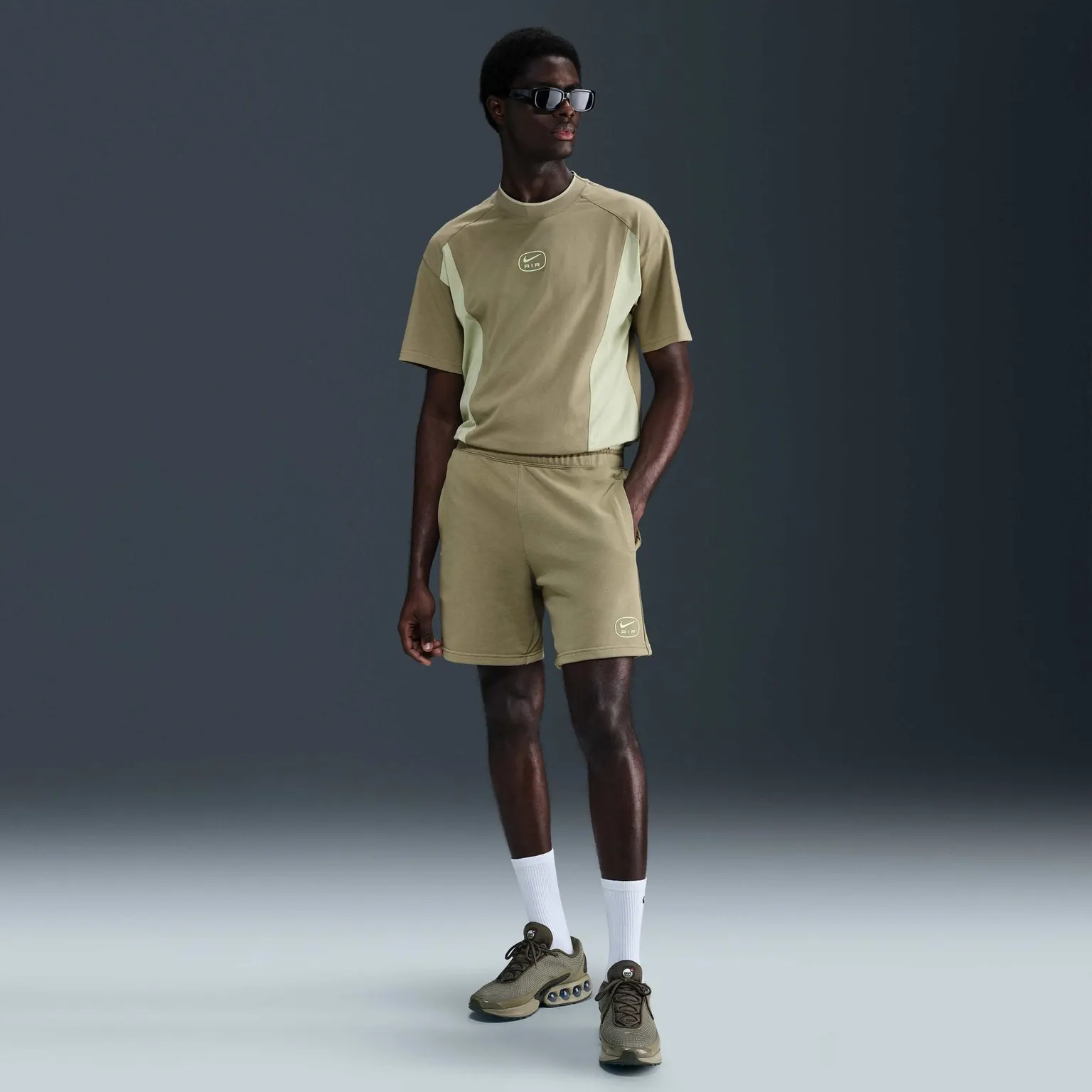 Шорти Nike Air French Terry Neutral Olive/Olive Aura HM0178-276
