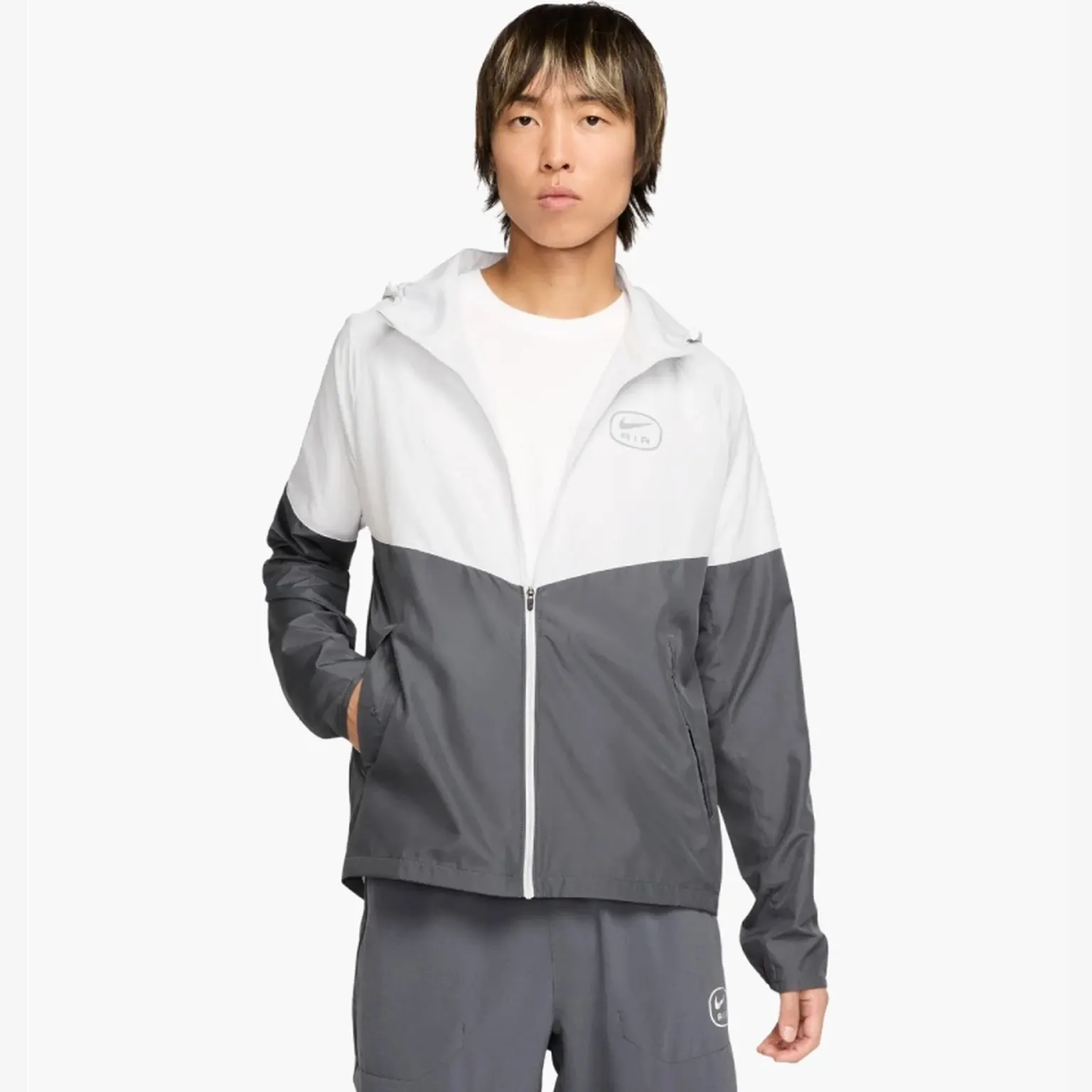 Куртка Чоловіча Nike Air Run Jacket Grey/White HM0187-068