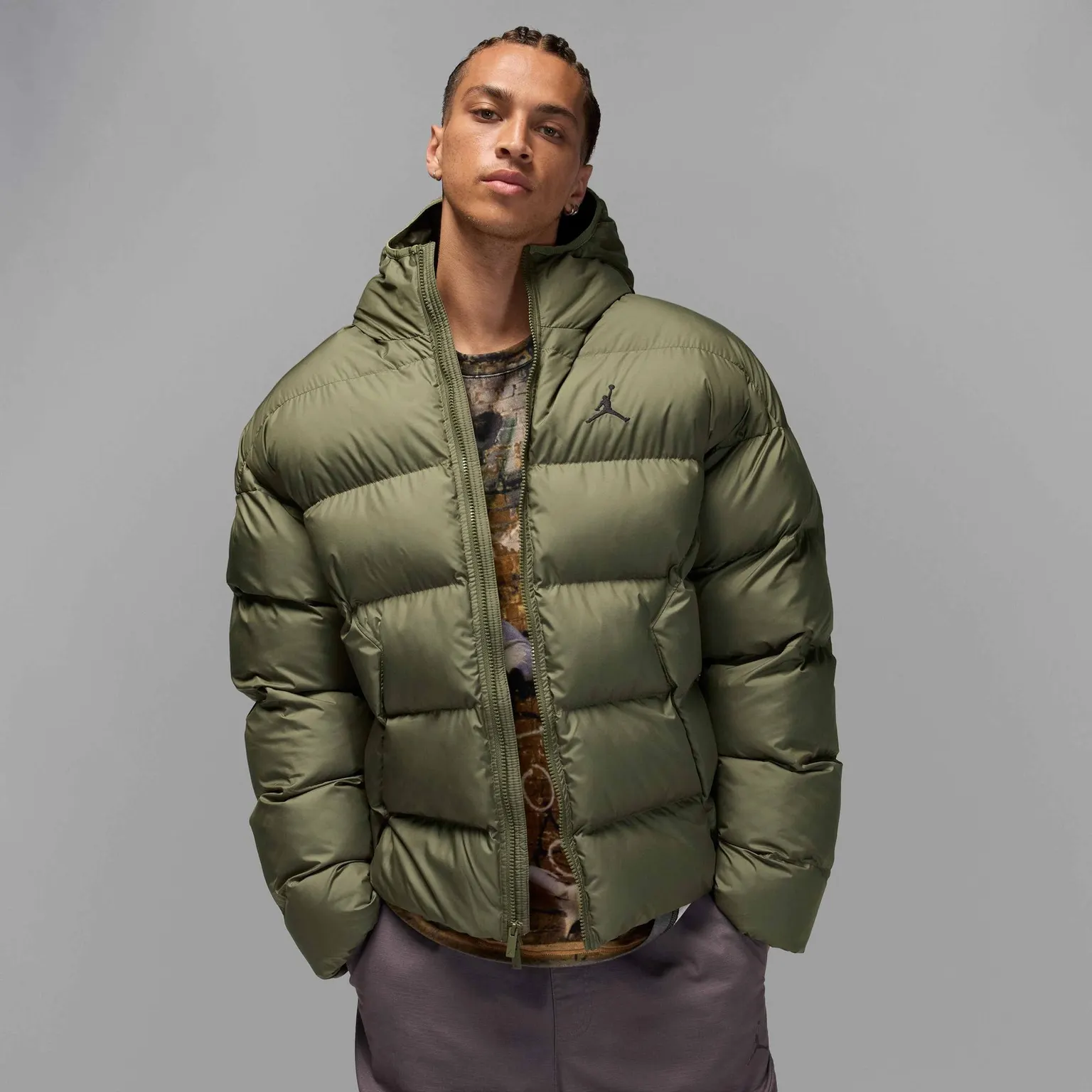 Куртка Чоловіча Jordan Brooklyn Therma-FIT Puffer Jacket Medium Olive/Black HV0532-222