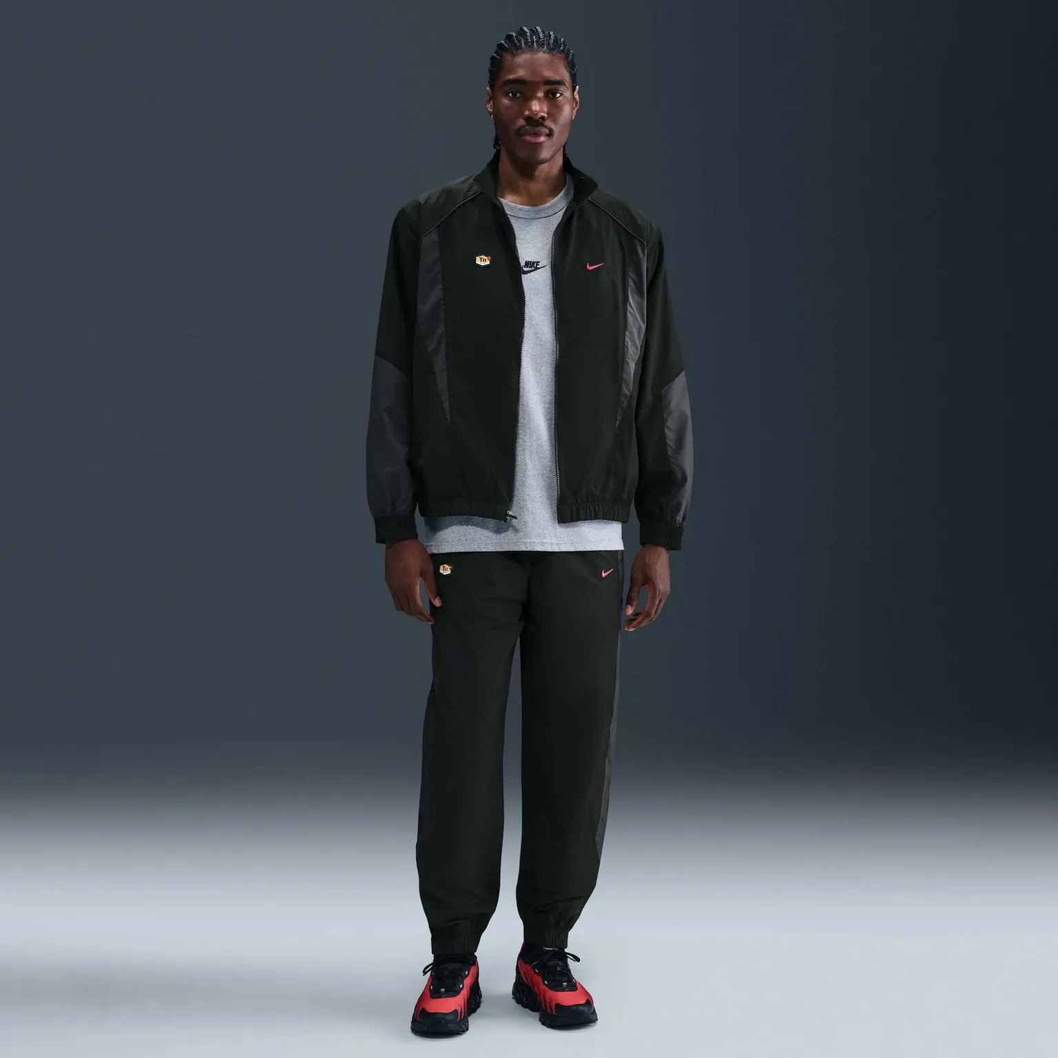 Штани Чоловічі Nike TN Pants Black/Red HV6517-011