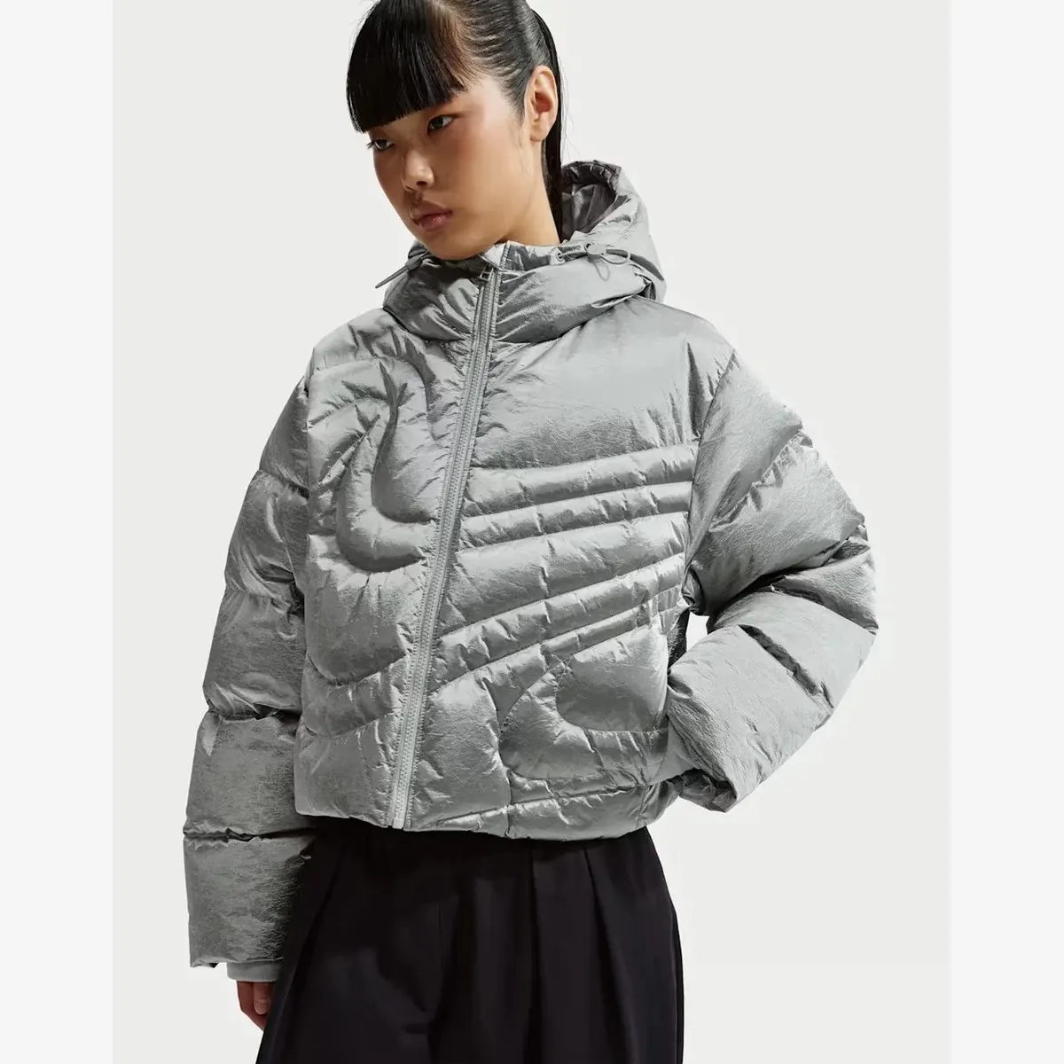 Куртка Женская Nike Sportswear Swoosh Series Therma-FIT Down Puffer Silver IB2003-095