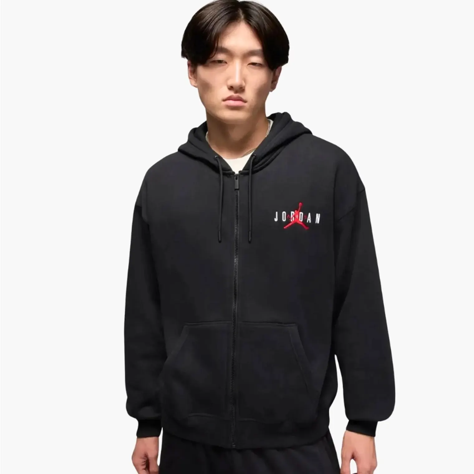Худі Чоловіче Jordan Zip Hoodie Black/Blue IB9095-011