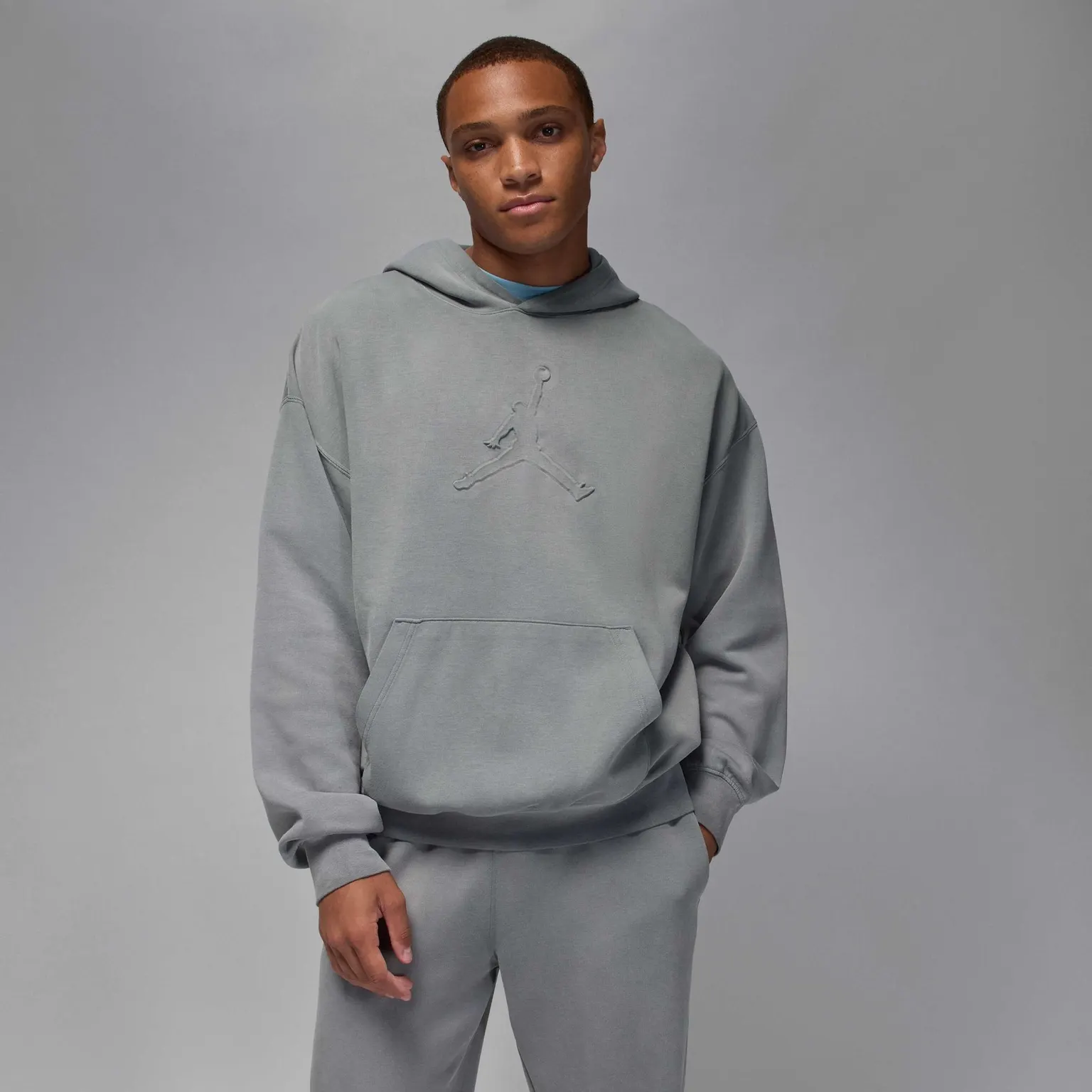 Худі Чоловіче Jordan Tatum Grey Hoodie Dri-Fit IH0614-084