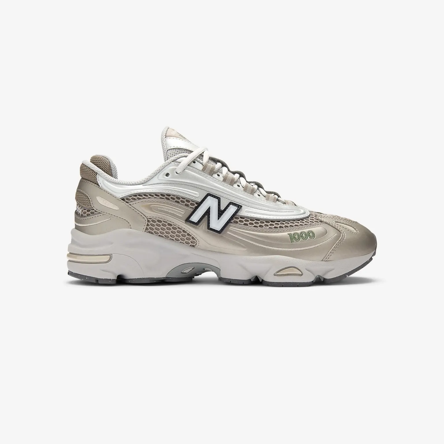 Кросівки Чоловічі New Balance 1000 Arid Stone/Light Silver Metallic/Dark Alpine Green M1000N