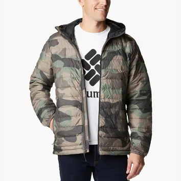 Куртка Чоловіча Columbia Powder Lite™ Hooded Insulated Jacket Camo/Green 1693931-317