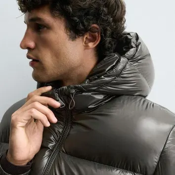 Пуховик чоловічий Zara Olive 3411-510-507