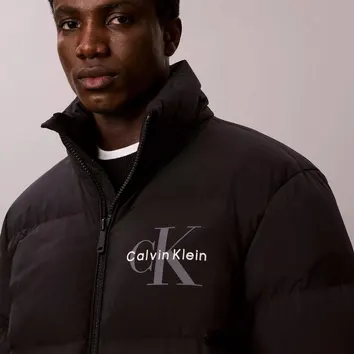 Куртка Чоловіча Calvin Klein Nylon Monologo Down Puffer Jacket Black 4RH538G-UB1