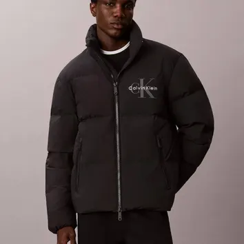 Куртка Чоловіча Calvin Klein Nylon Monologo Down Puffer Jacket Black 4RH538G-UB1