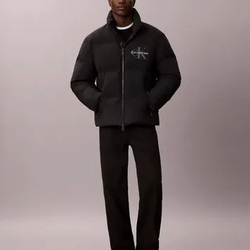 Куртка Чоловіча Calvin Klein Nylon Monologo Down Puffer Jacket Black 4RH538G-UB1