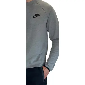 Світшот Чоловічий Nike Tech Fleece Crew Grey/Black DD5257-002