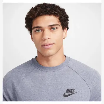 Лонгслів Чоловічий Nike NSW Tech Fleece Crew Grey DD5257-451
