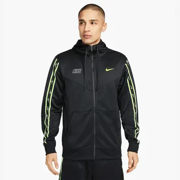Худі Чоловіче Nike Sportswear Repeat Full-Zip Hoodie Black dx2025-013