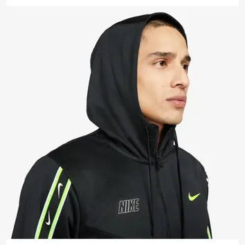 Худі Чоловіче Nike Sportswear Repeat Full-Zip Hoodie Black dx2025-013