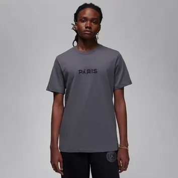 Футболка Чоловіча Air Jordan x PSG Wordmark T-Shirt Grey DZ2940-068