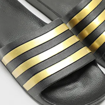Капці Чоловічі adidas Adilette Aqua Black Gold Metallic EG1758