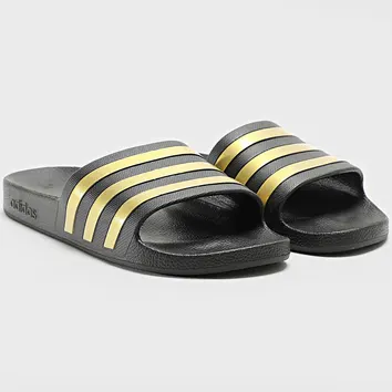 Капці Чоловічі adidas Adilette Aqua Black Gold Metallic EG1758