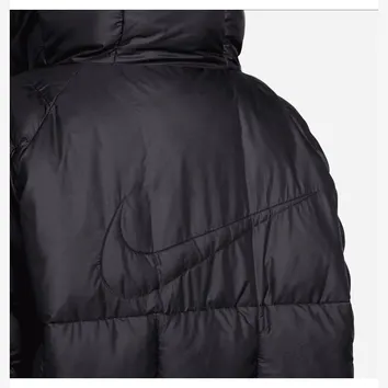 Куртка Чоловіча Nike Swoosh Puffer PrimaLoft Therma-FIT Oversized Hooded Jacket Black/White FB8729-010