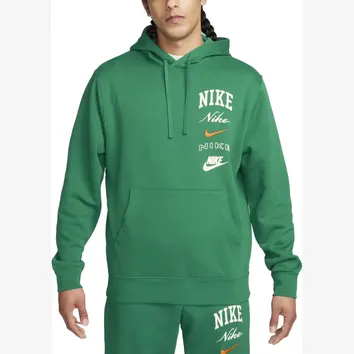 Худі Nike Club Fleece Pullover Hoodie Malachite/Safety Orange FN2634-365
