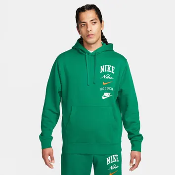 Худі Nike Club Fleece Pullover Hoodie Malachite/Safety Orange FN2634-365