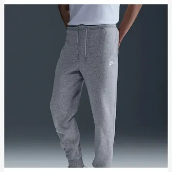 Штани Чоловічі Nike Club Dark Grey Heather/Light Smoke Grey/White FN3787-063