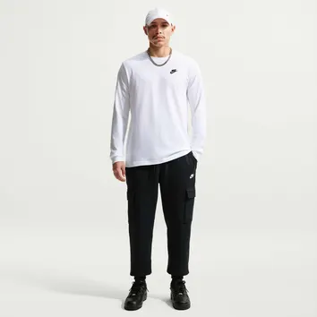Штани Чоловічі Nike Club Fleece Cargo Black/Black/White FN3805-010