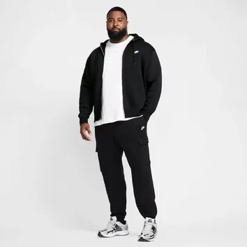 Штани Чоловічі Nike Club Fleece Cargo Black/Black/White FN3805-010