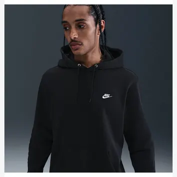Худі Чоловіче Nike Club Pullover Hoodie Black FN3859-010