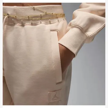 Штаны Женские Jordan Flight Fleece Pants Beige FV7059-838