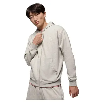 Худі Чоловіче Jordan Brooklyn Fleece Full Zip Hoodie Grey Heather/White FV7289-050