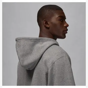 Худі Чоловіче Jordan Brooklyn Fleece Carbon Heather/White FV7289-091