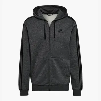 Худі Чоловіче Adidas Fleece 3-Stripes Zip Hoodie Grey HB0042