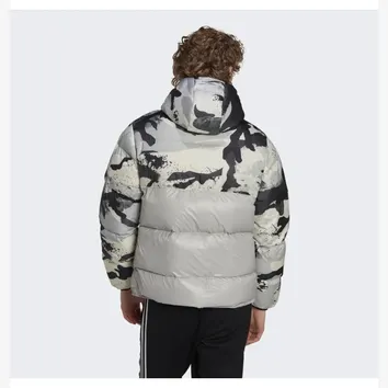 Куртка Чоловіча adidas Down Regen Camo Hooded Puffer Jacket Grey HK5030