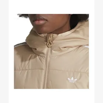 Куртка Жіноча Adidas Originals Hooded Premium Long Slim Jacket Coat Beige HK5252