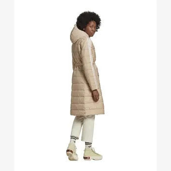 Куртка Жіноча Adidas Originals Hooded Premium Long Slim Jacket Coat Beige HK5252