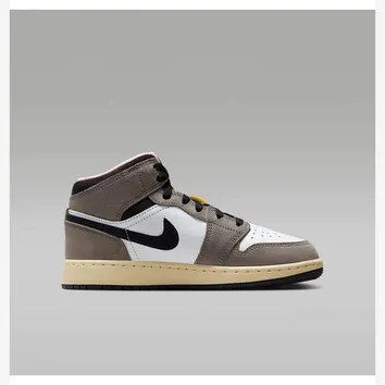 Кросівки Чоловічі Air Jordan 1 Mid SE Cave Stone/Dark Sulfur/Oil Grey HQ2014-100