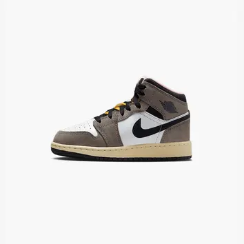 Кросівки Чоловічі Air Jordan 1 Mid SE Cave Stone/Dark Sulfur/Oil Grey HQ2014-100