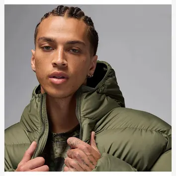 Куртка Чоловіча Jordan Brooklyn Therma-FIT Puffer Jacket Medium Olive/Black HV0532-222
