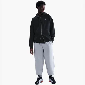 Худі Чоловіче Nike Solo Swoosh Full-Zip Fleece Hoodie Black/Black/White HV1084-010