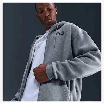 Худі Чоловіче Nike Street Fleece Full-Zip Grey IQ2765-063