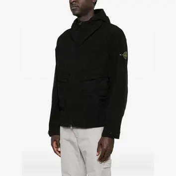 Куртка Чоловіча Stone Island LIGHT COMPACT TOUCH POLY-TC Hooded Jacket Black L1S154100052-S0042 V0029