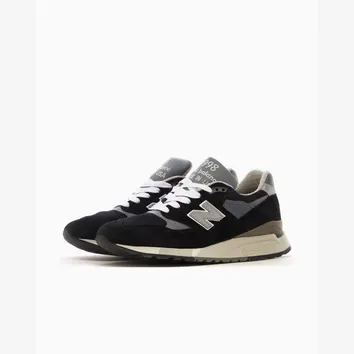 Кросівки Чоловічі New Balance 998 Made in USA Black/Silver U998BL